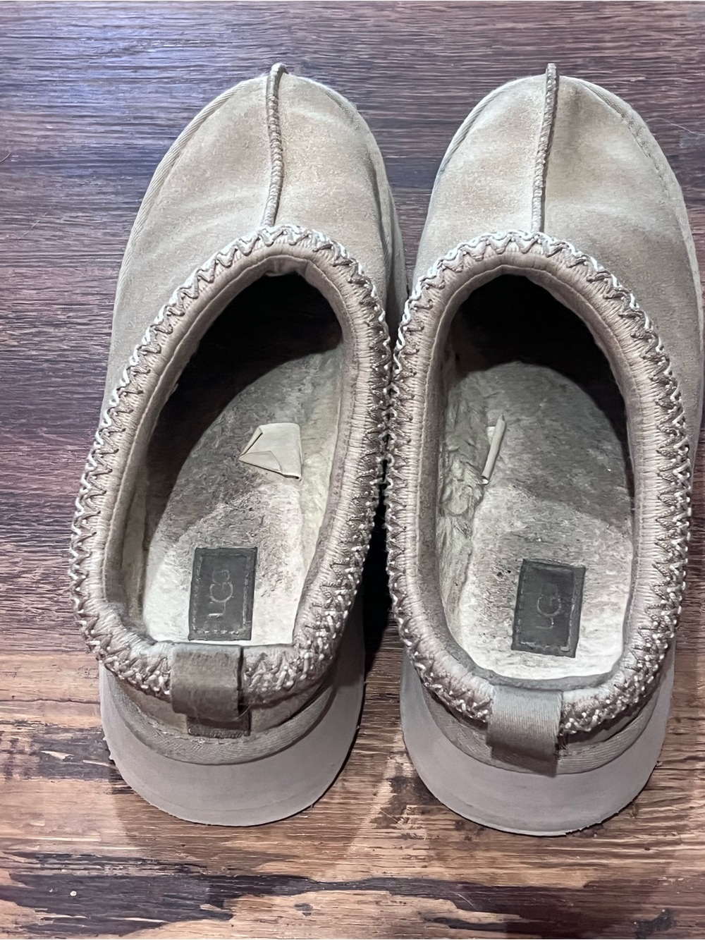 UGG Light Gray Shearling-Lined Slip-On